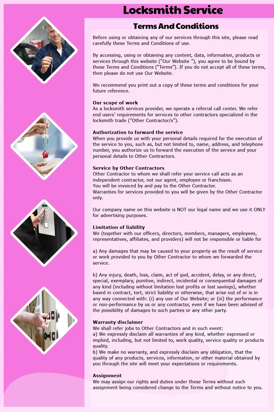 Chicago Affordable Locksmith, Chicago, IL 312-585-3787 - TermsAndCondition-15